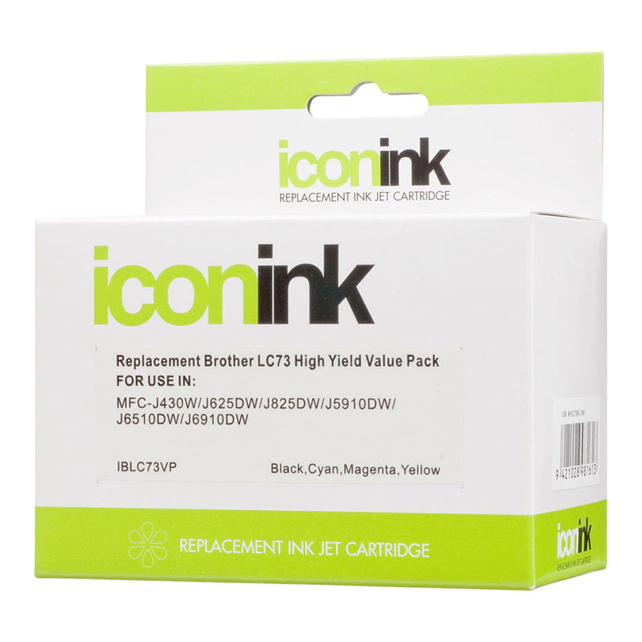 Okin IBLC73VP – Icon kompatibles Brother LC73 LC40 BCMY Tinten-Sparpaket