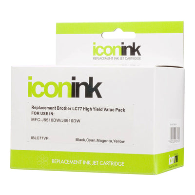 Okin Compatible Ink Cartridge Value Pack Replacement for Brother LC77XL - BCMY