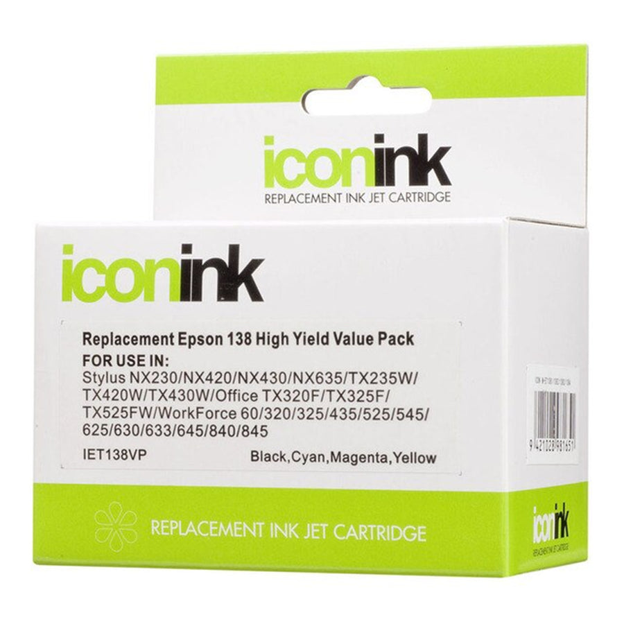 Okin IET138VP - Kompatibler Epson 138 BCMY Tinten-Multipack (Icon)