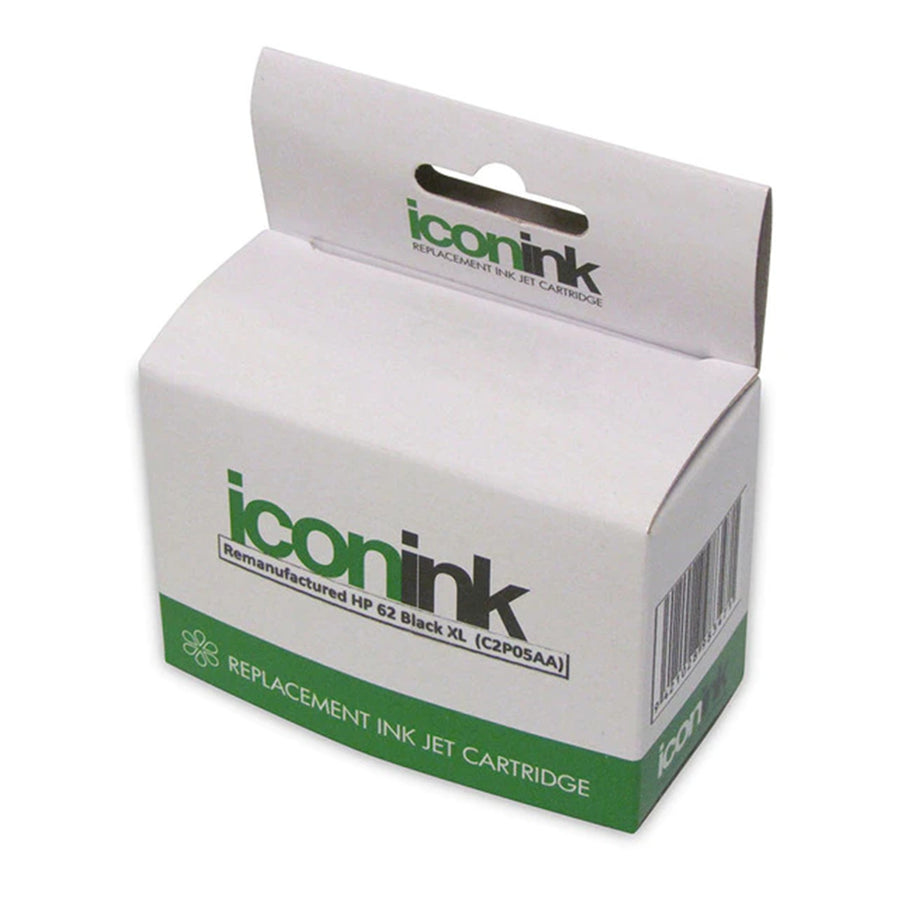 Okin IHP62BXL – Icon wiederaufbereitete HP 62 Schwarz XL Tintenpatrone (C2P05AA)