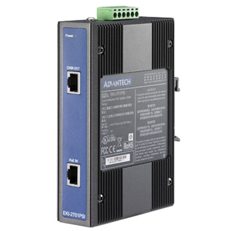 EKI-2701PSI-AE - Advantech EKI-2701PSI 1GbE PoE Splitter 44-57VDC Wide-Temp