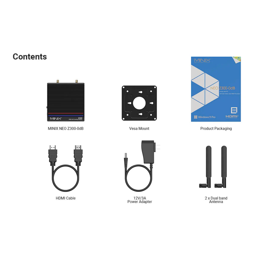 MINIX Intel N300 Fanless Mini PC 16 GB/512 GB Fanless 0dB design