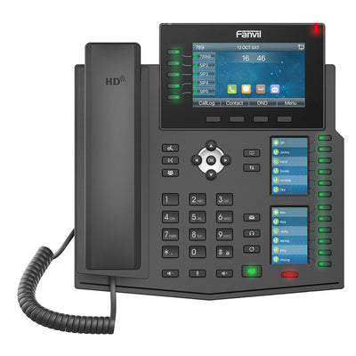 Fanvil Technology FAN-X6U-V2 - X6U-V2 Enterprise IP Phone 20 SIP Line Tri Screen PoE  #  Hardware