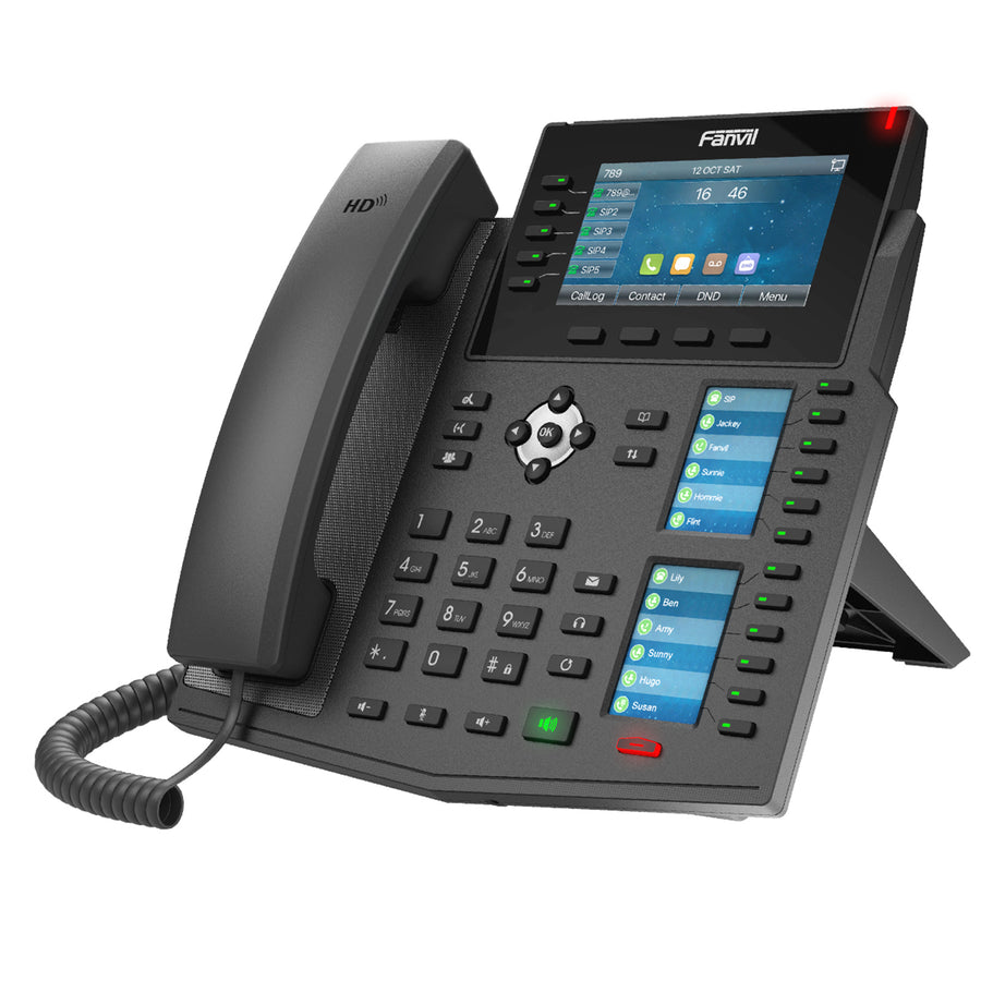 Fanvil Technology FAN-X6U-V2 - X6U-V2 Enterprise IP Phone 20 SIP Line Tri Screen PoE  #  Hardware