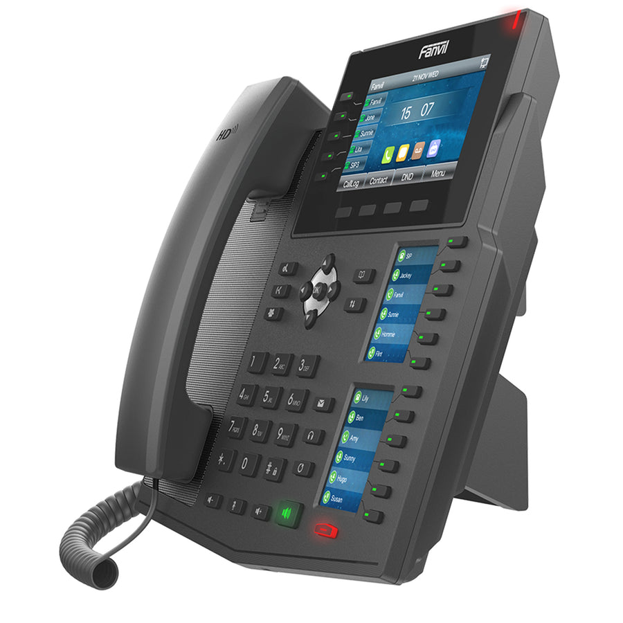 Fanvil Technology FAN-X6U-V2 - X6U-V2 Enterprise IP Phone 20 SIP Line Tri Screen PoE  #  Hardware