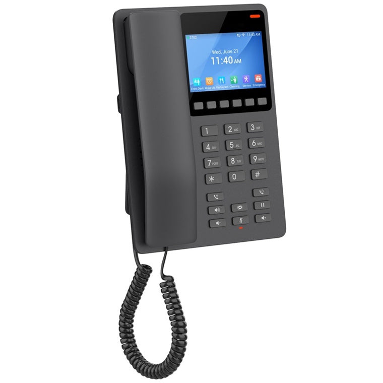 Grandstream GHP631 Desktop Hotel SIP IP Phone with 3.5' Colour LCD, PoE - Black