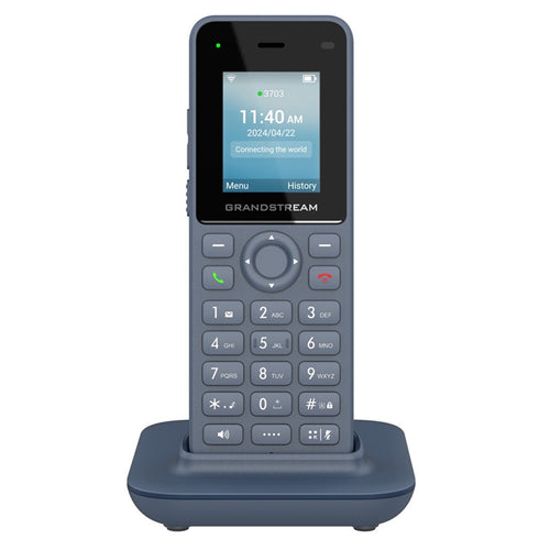 Grandstream WP816 Cordless Wi-Fi IP Phone 1.8" Color LCD / Dual-band Wi-Fi 6 / 2 SIP Accounts / 2 Lines / Bluetooth / USB-C Fast Charging / 6-hour Talk Time / HD Dual-MIC