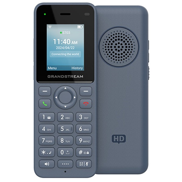 Grandstream WP816 Cordless Wi-Fi IP Phone 1.8" Color LCD / Dual-band Wi-Fi 6 / 2 SIP Accounts / 2 Lines / Bluetooth / USB-C Fast Charging / 6-hour Talk Time / HD Dual-MIC