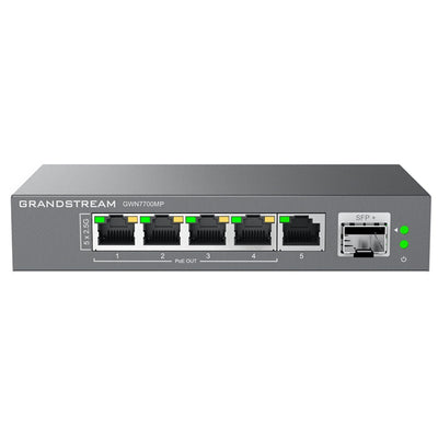 GWN7700MP - Grandstream GWN7700MP Unmanaged 2.5 MultiGigabit Switch with 5 x 2.5 GigE (4 x PoE), 1 x SFP+