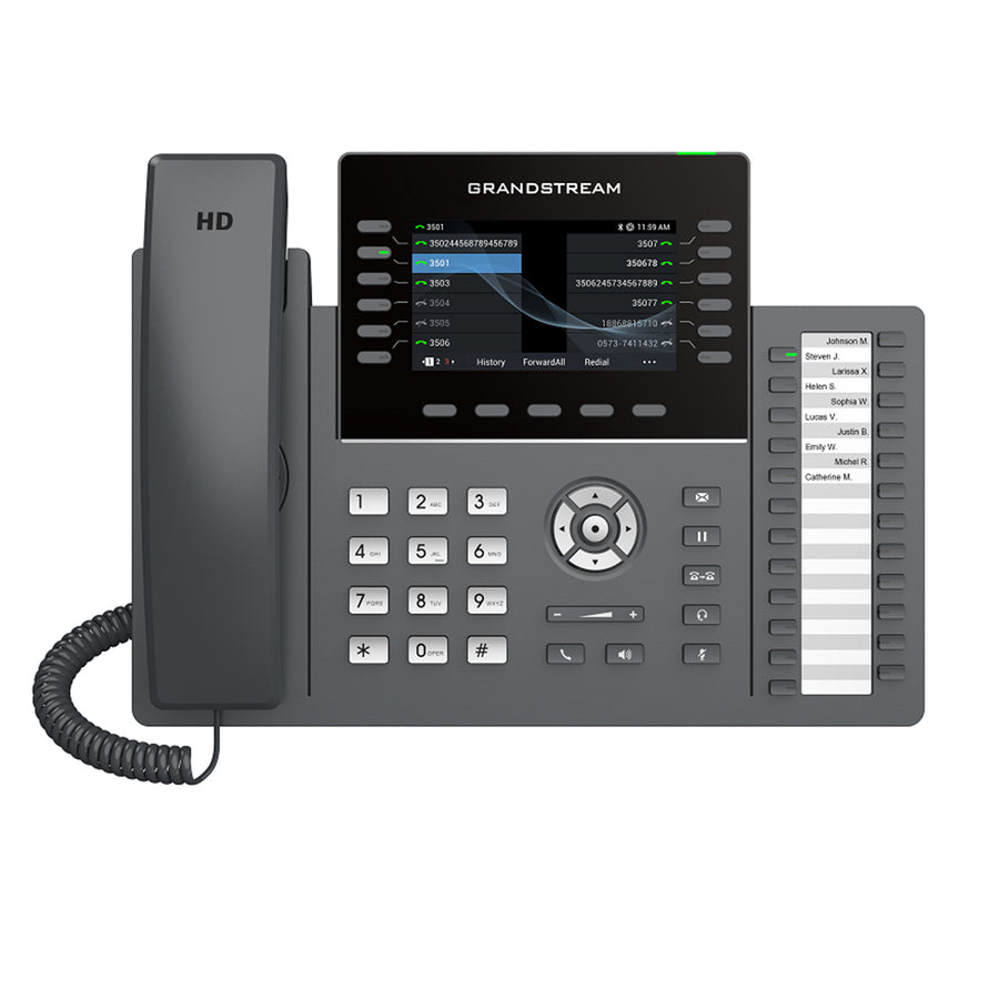 Grandstream GRP2636 6+6 lines, Gigabit, WF/BT, Colour Screen, 24 paper based BLF keys