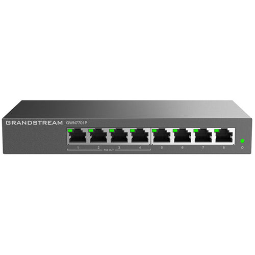 Grandstream GWN7701P - GWN7701P  Unmanaged Network Switch 8-port 4x PoE #  Hardware