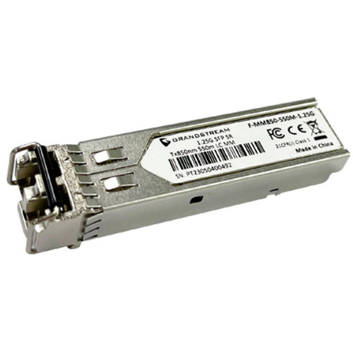 Grandstream Networks F-MM850-550M-1.25G - Grandstream SFP Fiber Module Multi-Mode, 850nm, 550-Metre, 1.25Gbps, LC