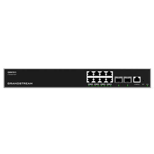 GWN7811 - Grandstream GWN7811 Enterprise Layer 3 Managed Network Switch with 8 x GigE and 2 x SFP+