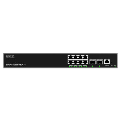 GWN7811P - Grandstream GWN7811P Enterprise Layer 3 Managed PoE Network Switch with 8 x GigE and 2 x SFP+
