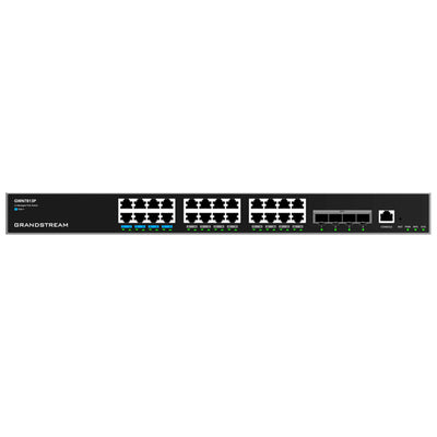 Grandstream GWN7813P 28-Port 10G L3 Managed PoE Switch (370W) - 10G SFP+ x4 / 1GbE PoE+ x24