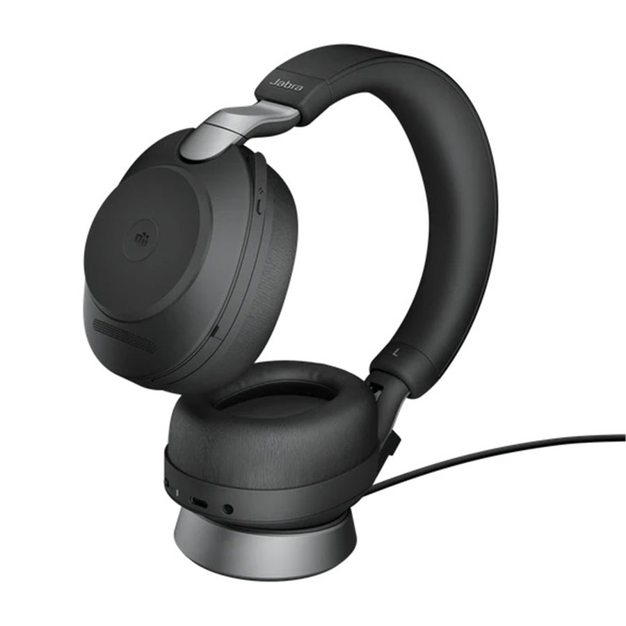 Jabra Evolve2 85 Bluetooth Over-Ear Active Noise Cancelling Headset with Charging Stand - Teams Certified