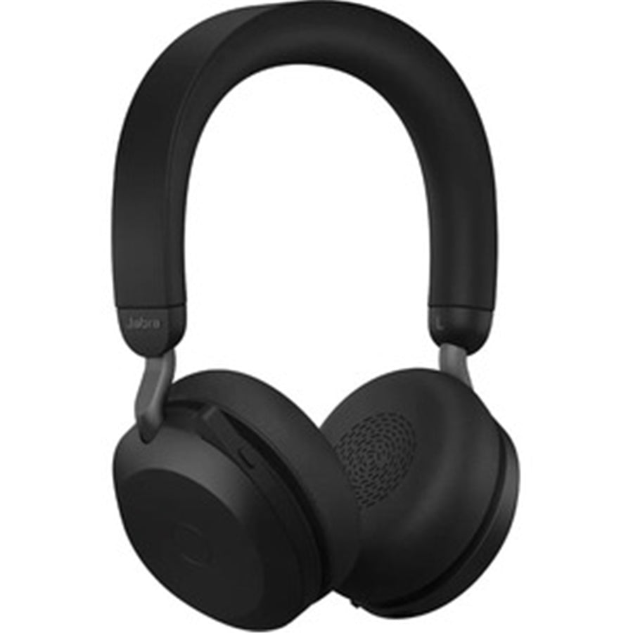 Jabra Evolve2 75 Bluetooth On-Ear Active Noise Cancelling Headset with Charging Stand - Teams Certified