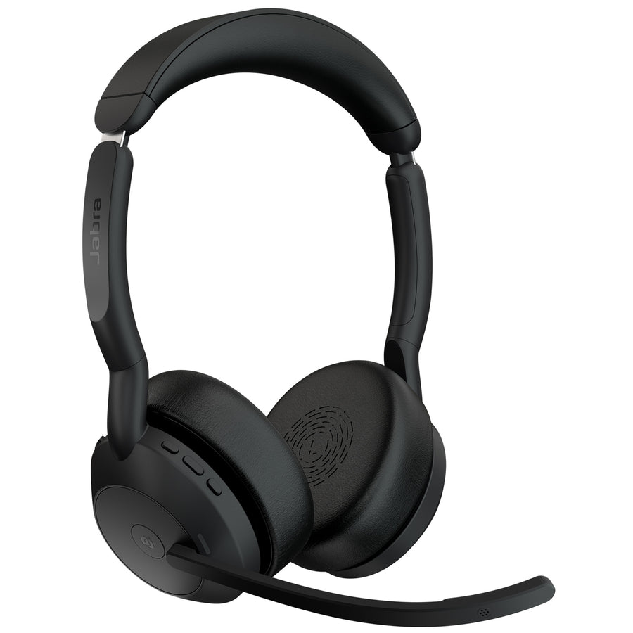 Jabra  Evolve2 55 Bluetooth On-Ear Active Noise Cancelling Headset with Stand - Teams Certified