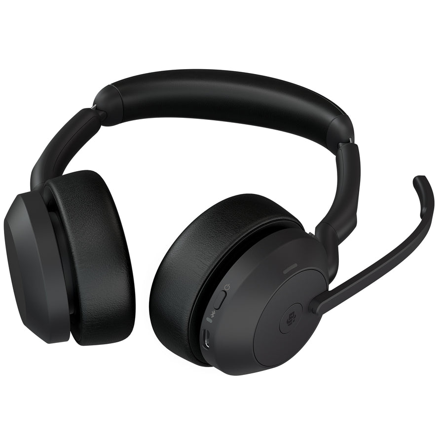 Jabra  Evolve2 55 Bluetooth On-Ear Active Noise Cancelling Headset with Stand - Teams Certified