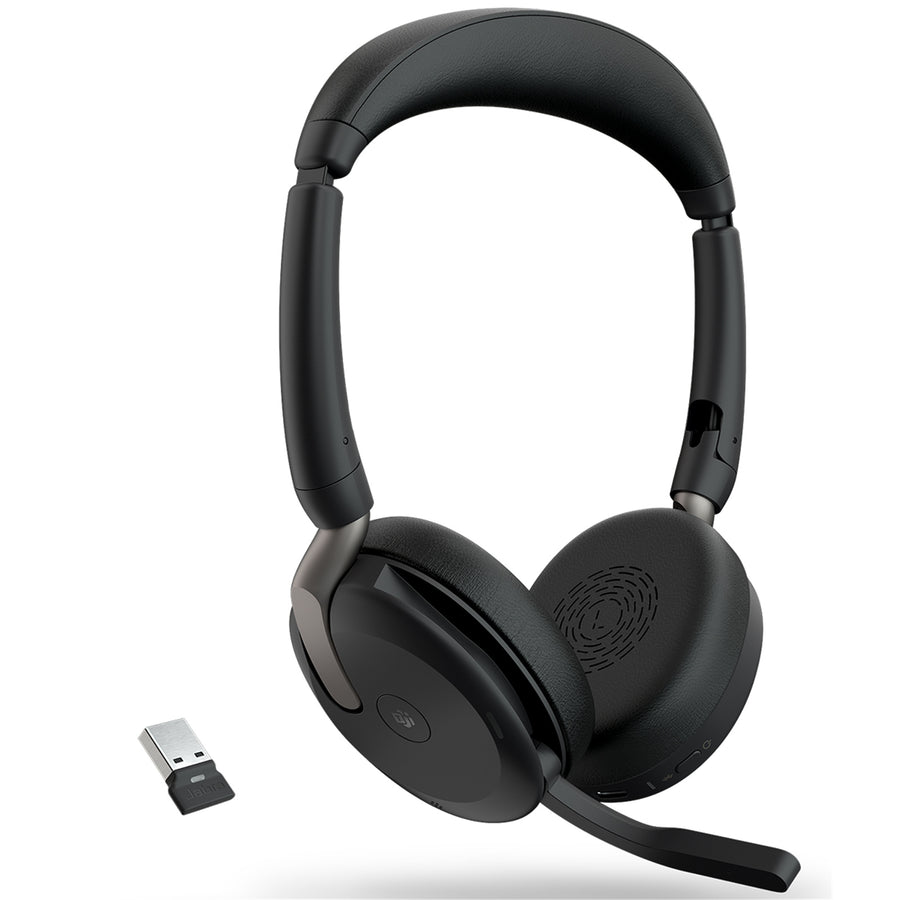 Jabra  Evolve2 65 Flex Bluetooth On-Ear ANC Headset with Charger - Teams Certified