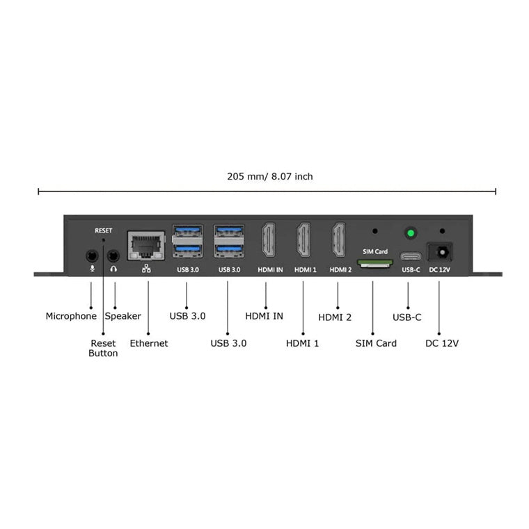 Qbic BXP-350 - Advanced ARM 8K Digital Signage Player