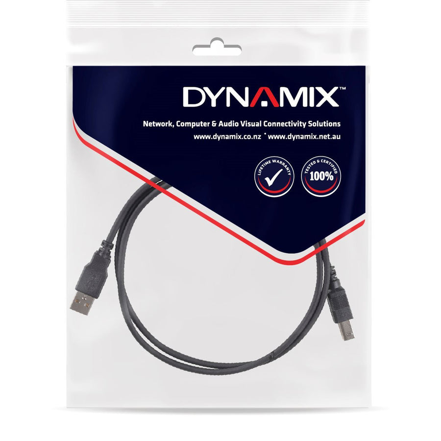 DYNAMIX C-U2AB-5 - 5m USB 2.0 Cable USB-A Male to USB-B Male Connectors