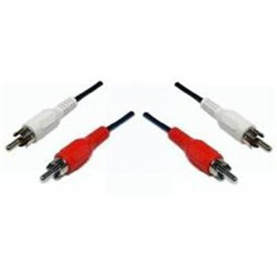 DYNAMIX CA-2RCA-5 - 5m RCA Audio Cable 2 RCA to 2 RCA Plugs Coloured Red & White