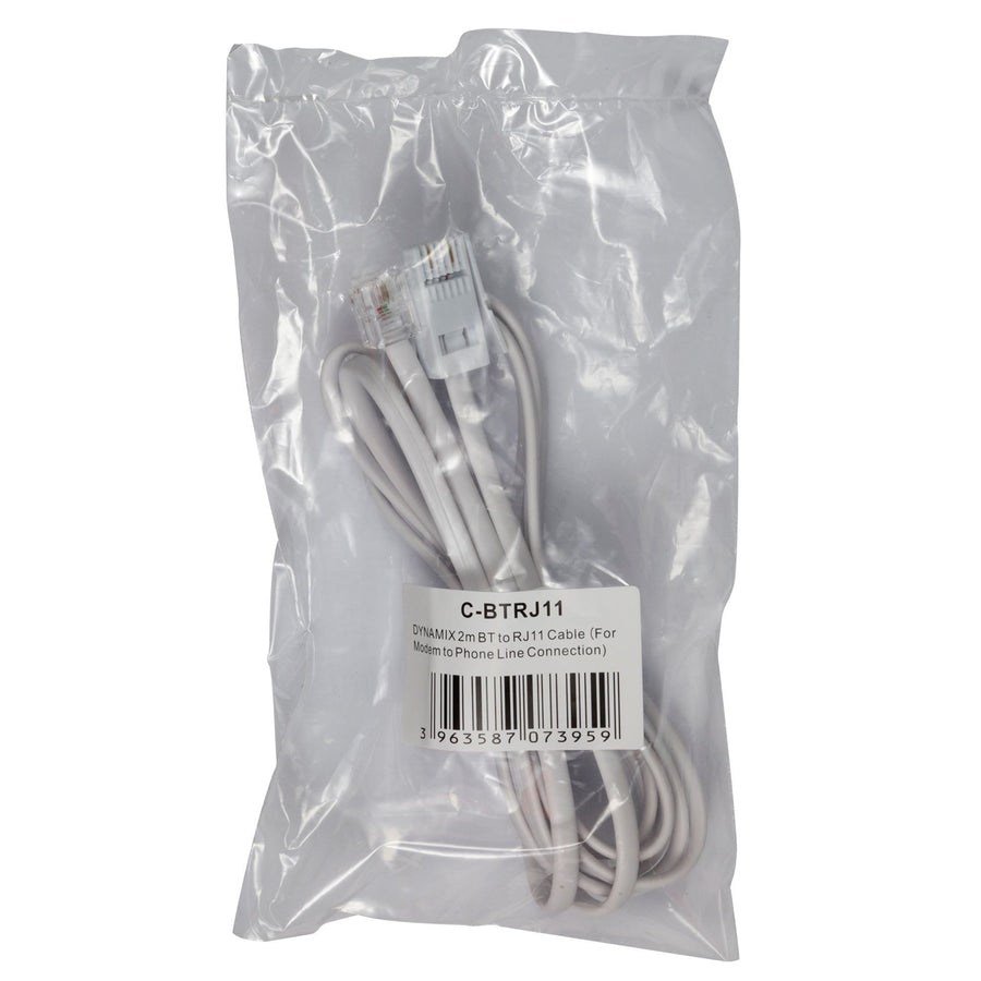 Dynamix  C-BTRJ11  BT to RJ11 Modem Phone Cable - 2m