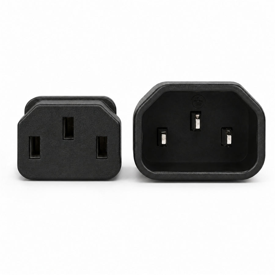 C-POWERC-X0 - DYNAMIX 0.5M IEC Male to Female 10A SAA Approved Power Cord. (C14 to C13) 1.0mm copper core. BLACK Colour.