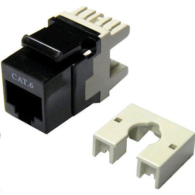 DYNAMIX FP-C6-008 - Cat6 Keystone RJ45 Jack 110 Face Plate . T568A/T568B Wiring. 180 Slimline Jack.