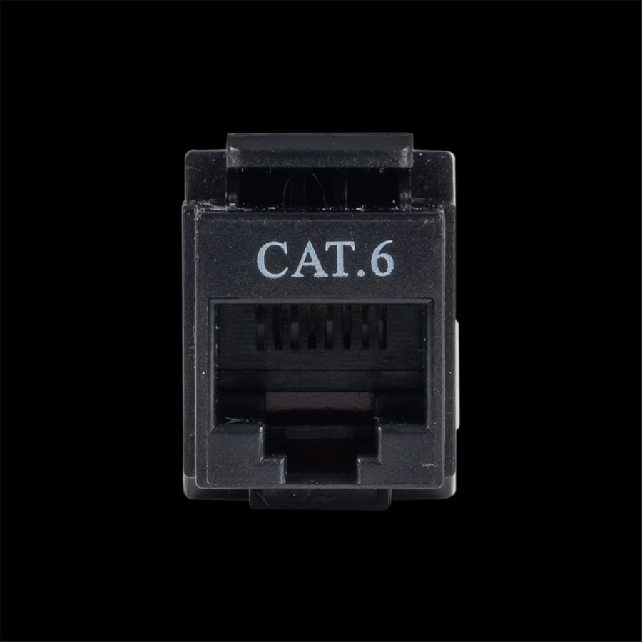 DYNAMIX FP-C6-008 - Cat6 Keystone RJ45 Jack 110 Face Plate . T568A/T568B Wiring. 180 Slimline Jack.