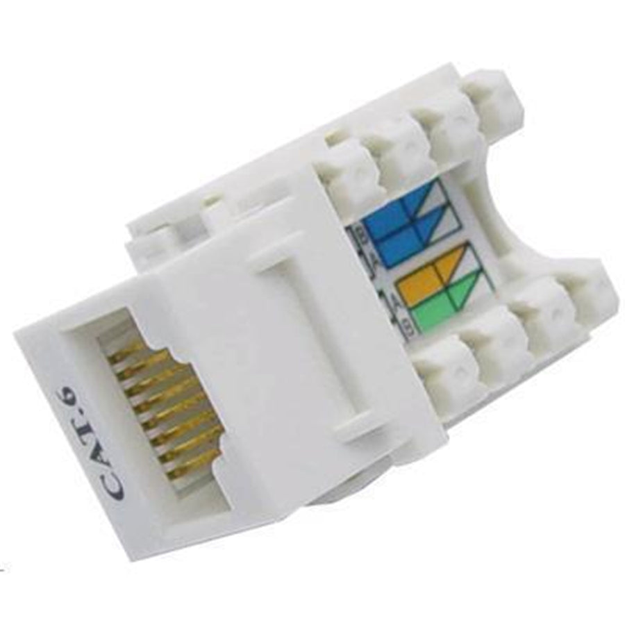 Dynamix FP-C6-002 Cat6 Keystone RJ45 Jack  for 110 Face Plate - T568A/T568B  Wiring - 90deg  Jack