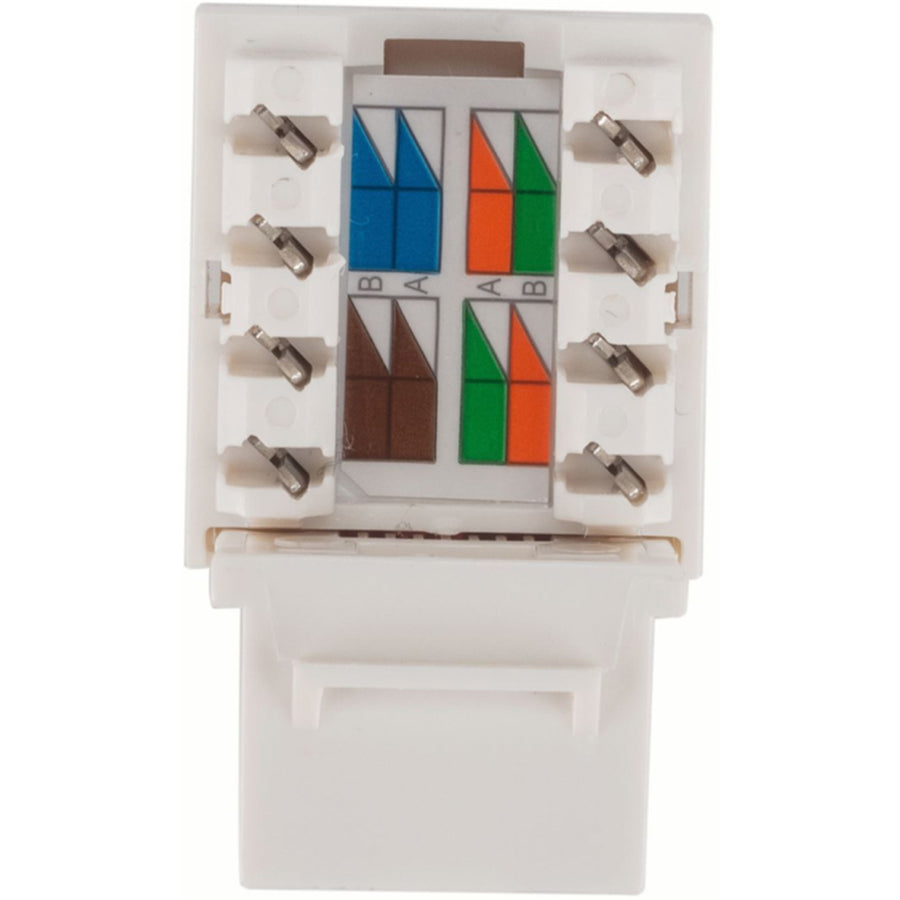 Dynamix FP-C6-002 Cat6 Keystone RJ45 Jack  for 110 Face Plate - T568A/T568B  Wiring - 90deg  Jack