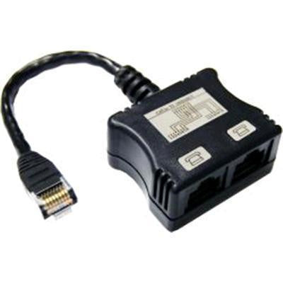 DYNAMIX C-RJ45LT3 - RJ45 Dual Adapter (2x Analogue Ph) w/ short cable