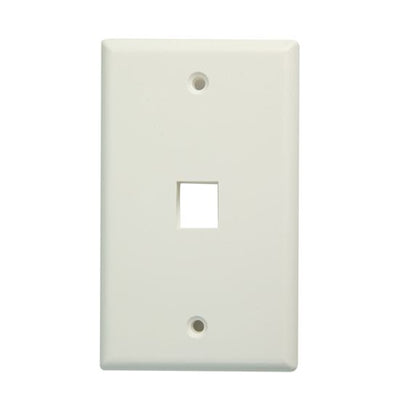 DYNAMIX FP-110-SINGLE - Einfach-Frontplatte für RJ45 110 Keystone-Buchsen HINWEIS: Jack-Pins oben an der Platte