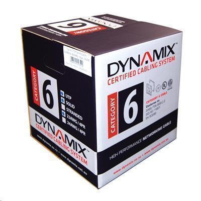 DYNAMIX C-C6-ST-R-BLACK - 305m Cat6 Black UTP Stranded Roll 250MHz 24 AWGx4P PVC Jacket.