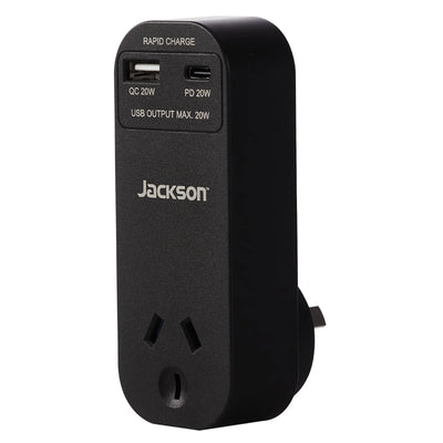 JACKSON PTPD20W - 20W PD Rapid Charge USB-A/C Ports Wall Adapter