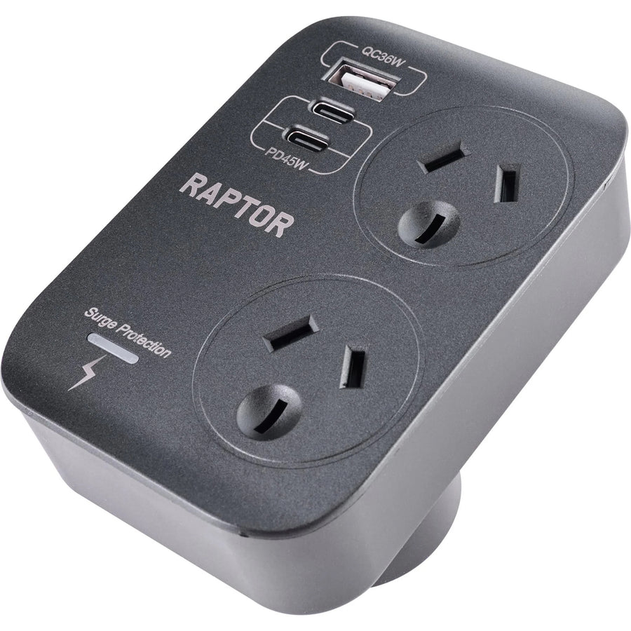 Jackson RAP245 Raptor 2 Way Adaptor 2x USB-C 45W PD 1x 36W USB-A Ports