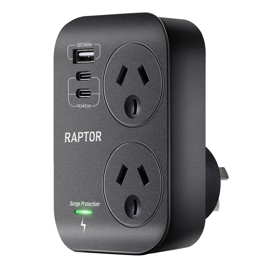 Jackson RAP245 Raptor 2 Way Adaptor 2x USB-C 45W PD 1x 36W USB-A Ports