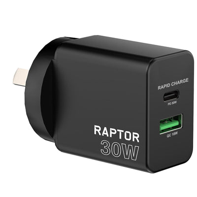 JACKSON Raptor 30W GaN Charger USBA/C Charging Ports