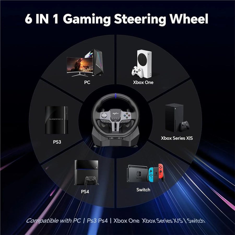 PXN-V9 GEN 2 - PXN V9 Gen2 Premium Steering Wheel Black