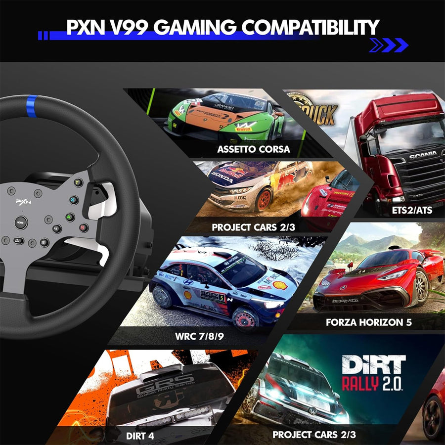 PXN-V99 - PXN V99 Force Feedback Wheel Black