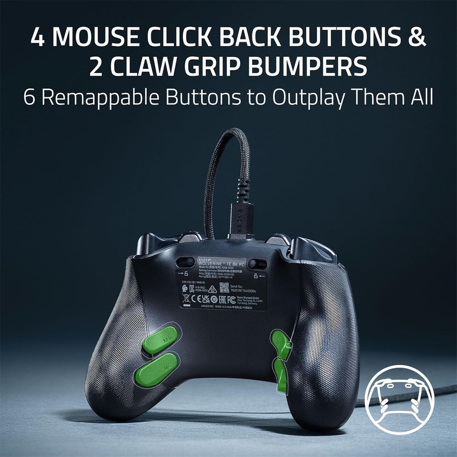 RZ06-05550100-R3M1 - RAZER WOLVERINE V3 TOURNAMENT EDITION 8K PC - WIRED ESPORTS CONTROLLER FOR PC - BLACK - FRML PACKAGING