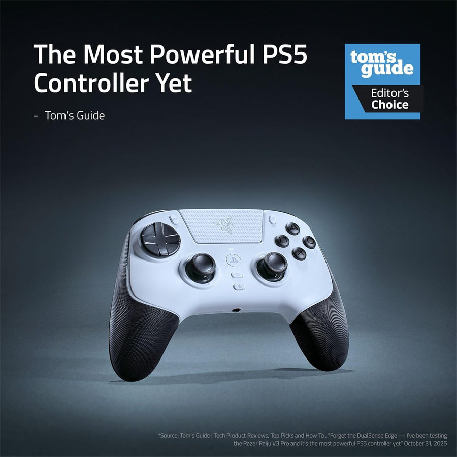 RAZER RAIJU V3 PRO - WIRELESS GAMING CONTROLLER FOR PLAYSTATION 5 & PC - WHITE - EU + ANZ PACKAGING
