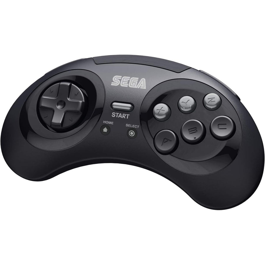 Retro-Bit SEGA 8-Button (Black) 2.4GHz Wireless Arcade Pad for Genesis / Megadrive, Switch, and USB