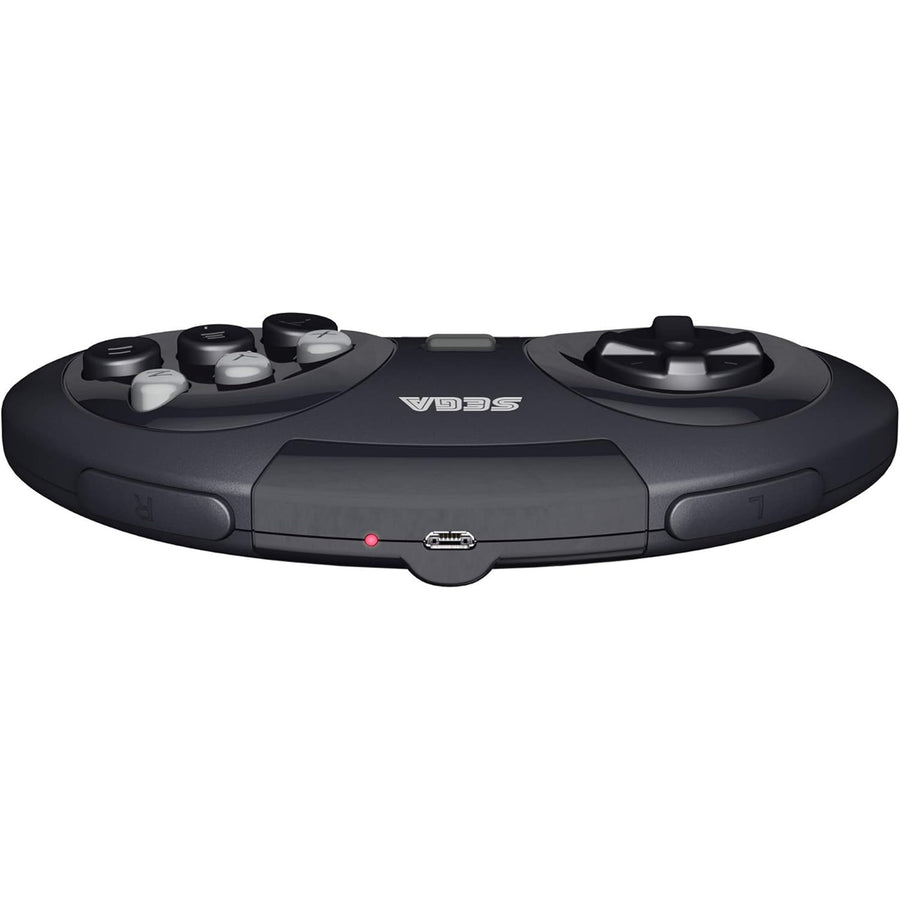 Retro-Bit SEGA 8-Button (Black) 2.4GHz Wireless Arcade Pad for Genesis / Megadrive, Switch, and USB