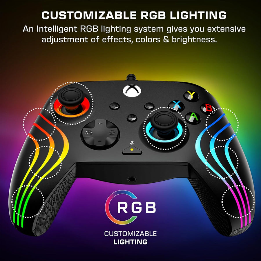 Turtle Beach Afterglow Wave  Wired RGB Gaming Controller for Xbox & PC - Black