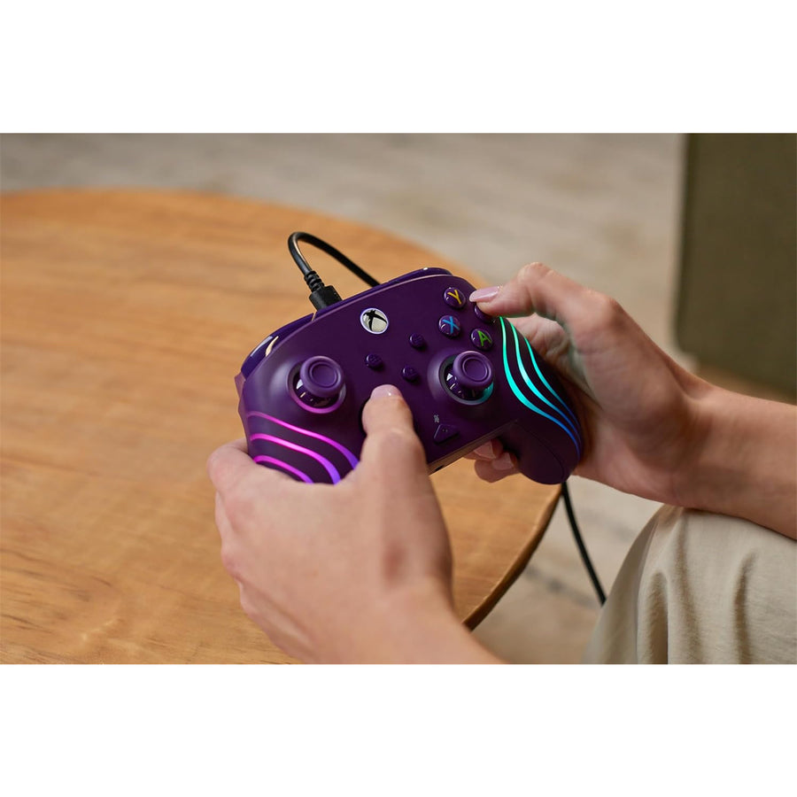 Turtle Beach Afterglow Wave  Wired RGB Gaming Controller for XBOX & PC - Purple