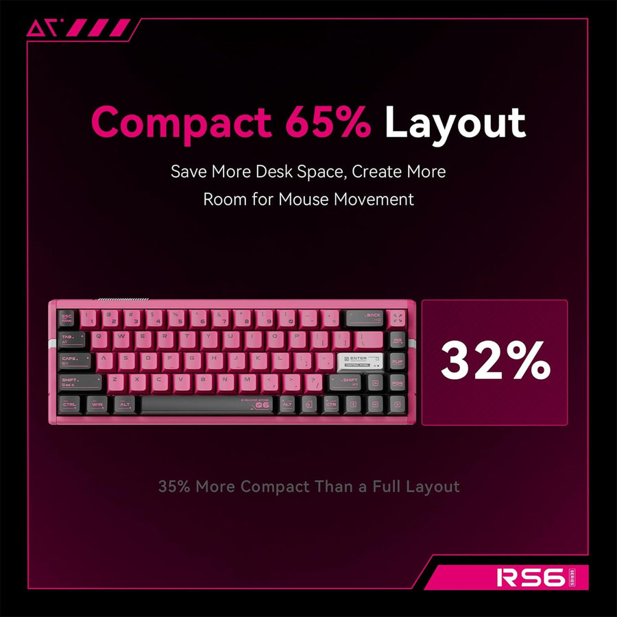 ATK RS6 Ultra  Aluminum  Hall Effect Gaming Keyboard - White Shadow Warrior