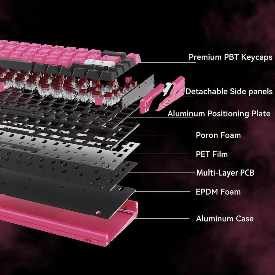 ATK RS6 Ultra  Aluminum  Hall Effect Gaming Keyboard - White Shadow Warrior